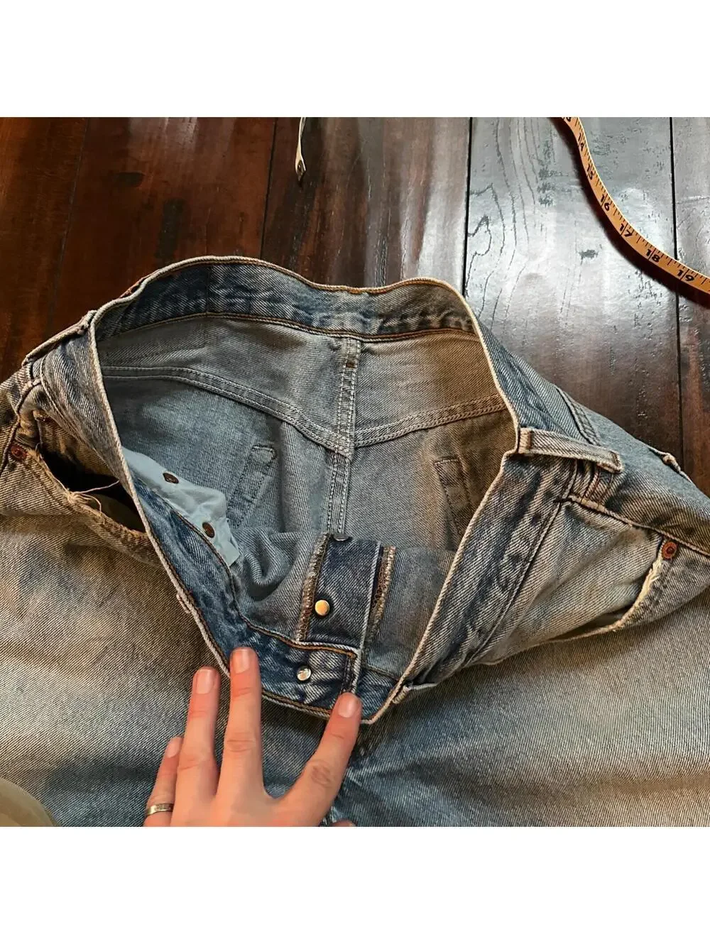 Levis 501 Vintage Y2K Straight Leg XX 2000s Jeans 36x34 Light Wash Act 33x33